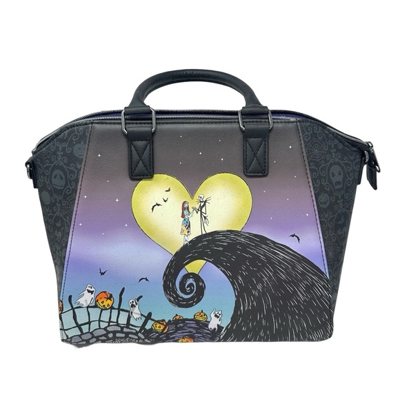 Loungefly Handbags - The Nightmare Before Christmas Jack & Sally Moon Satchel Bag